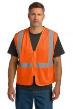 CornerStone ® Adult Unisex ANSI 107 Class 2 Economy Mesh Zippered Vest